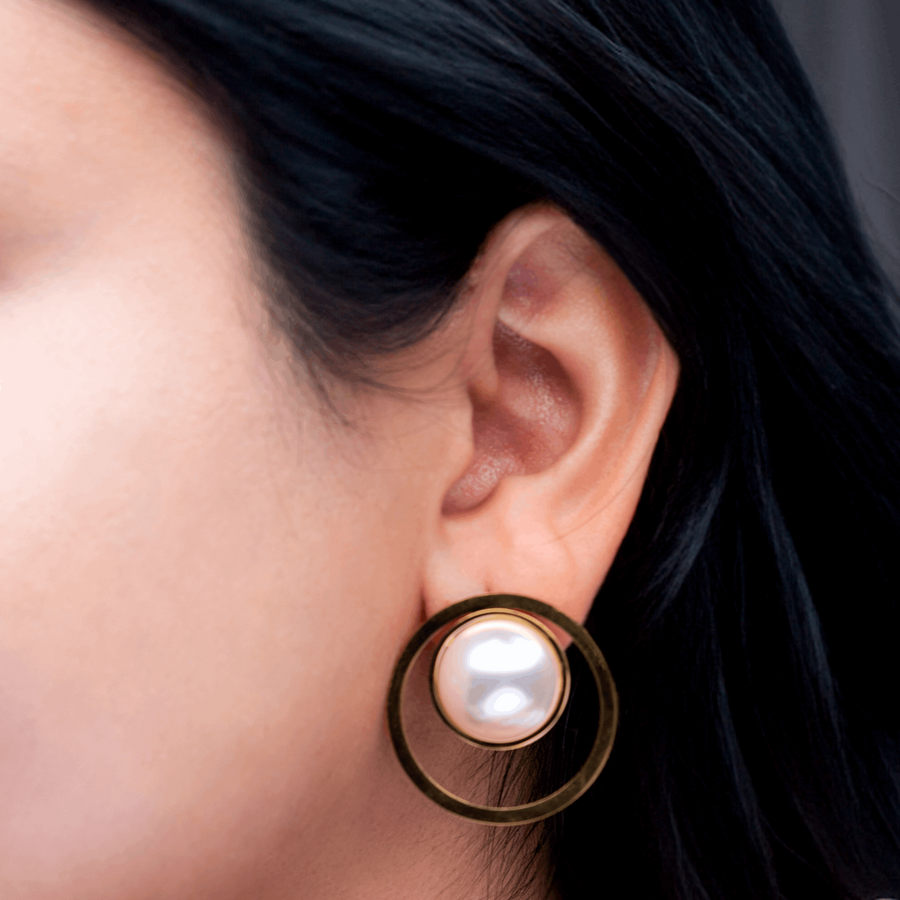 ORBITUAL PEARL EARRINGS