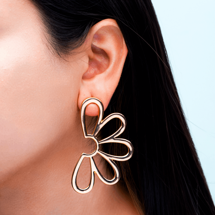 GOLDEN SUNFLOWER EARRINGS
