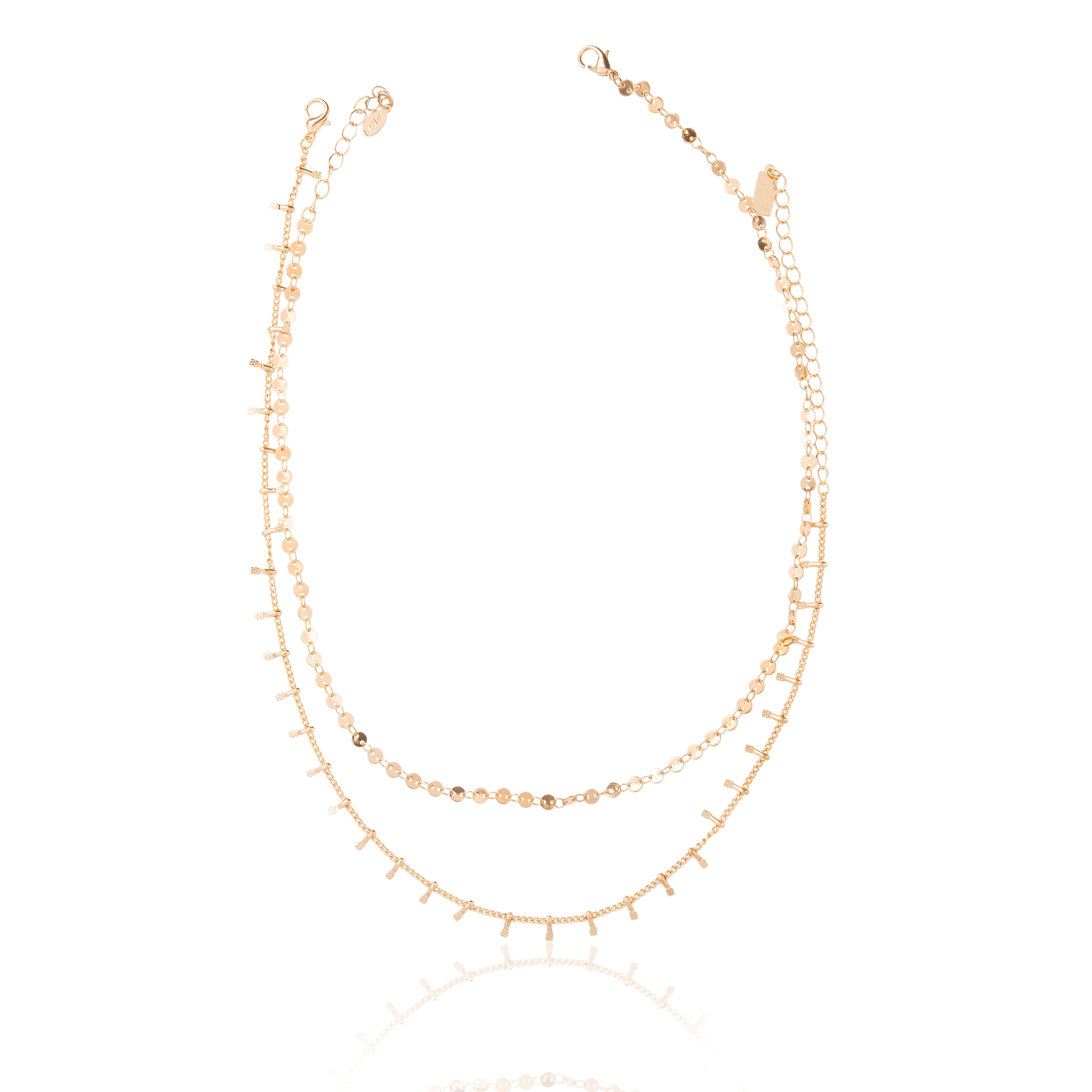 DOUBLE-CHAINED ALPHA NECKLACE