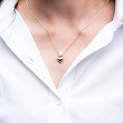 PEARL-HEART PENDANT - GOLD