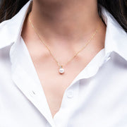 PEARL-STONE PENDANT - GOLD