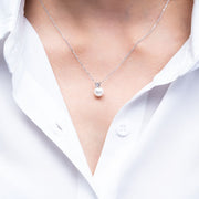 PEARL-STONE PENDANT - SILVER