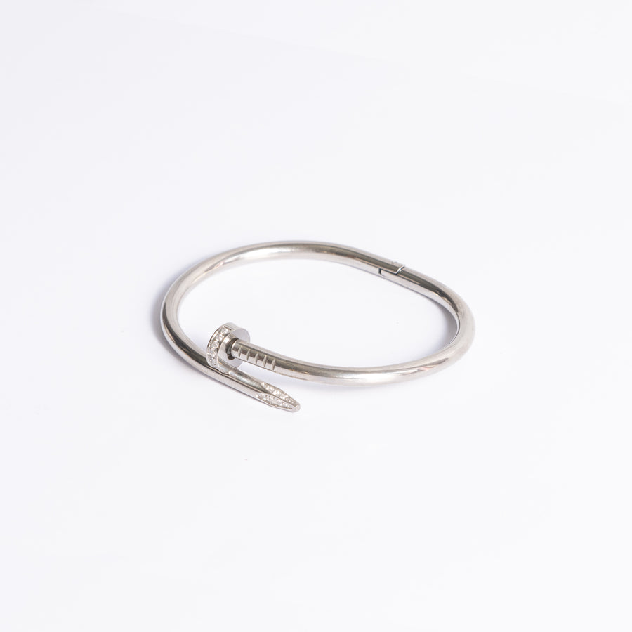 SCREWED-IN STYLE BANGLE - SILVER