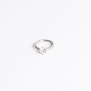 SILVER SOLITAIRE RING