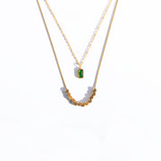GREEN GEMSTONE PENDANT DUO