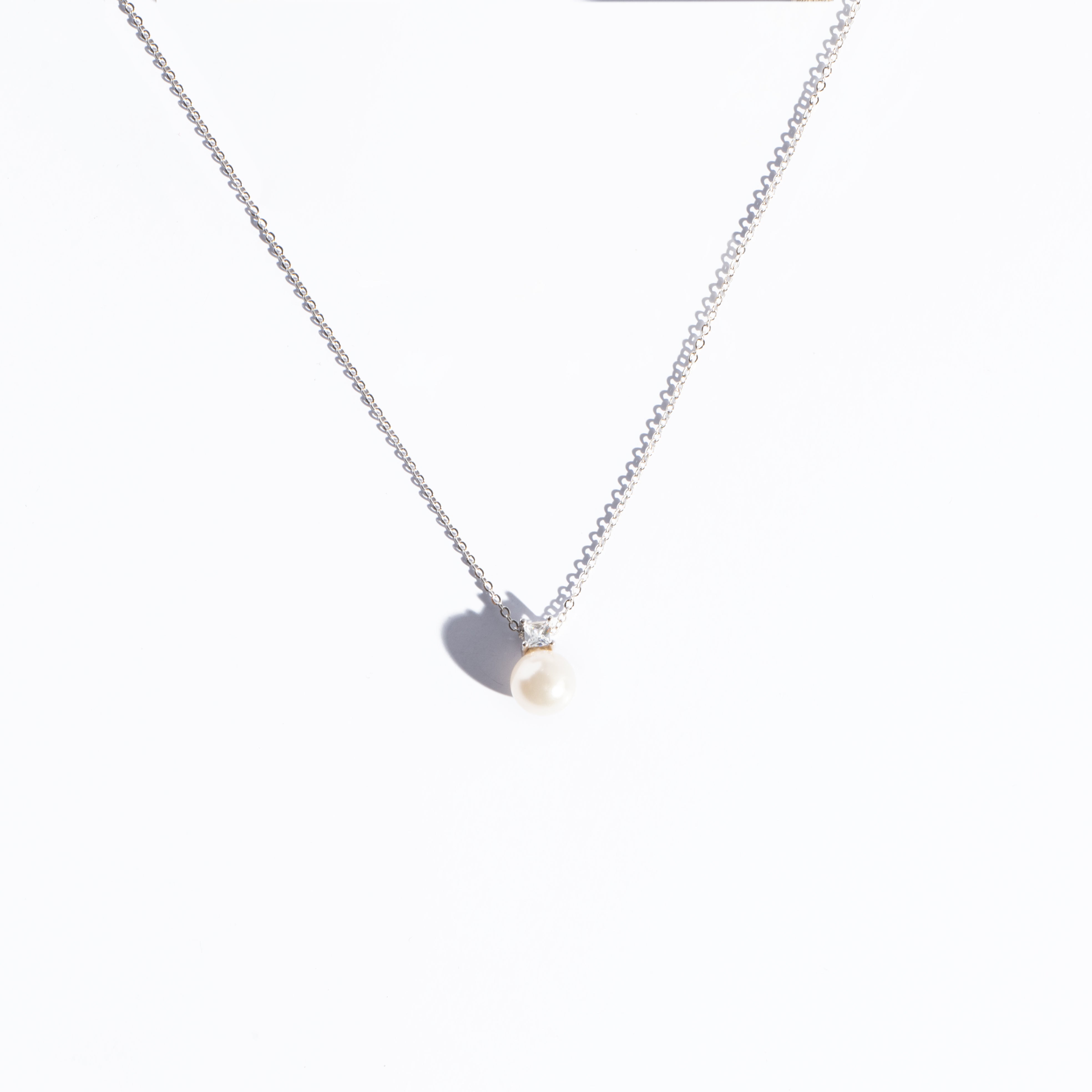 PEARL-STONE PENDANT - SILVER