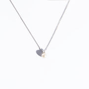 PEARL-STONE PENDANT - SILVER