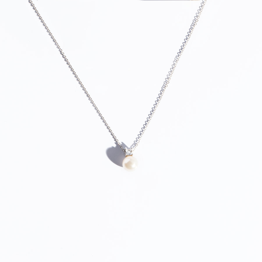PEARL-STONE PENDANT - SILVER