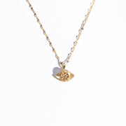 STUDDED EVIL-EYE SPINNING PENDANT