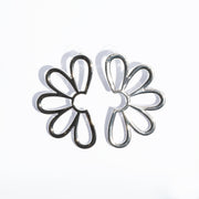 SILVER SUNFLOWER EARRINGS