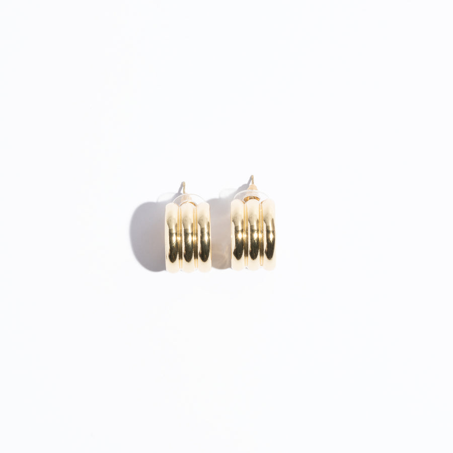 TRI-GOLDEN EARRINGS