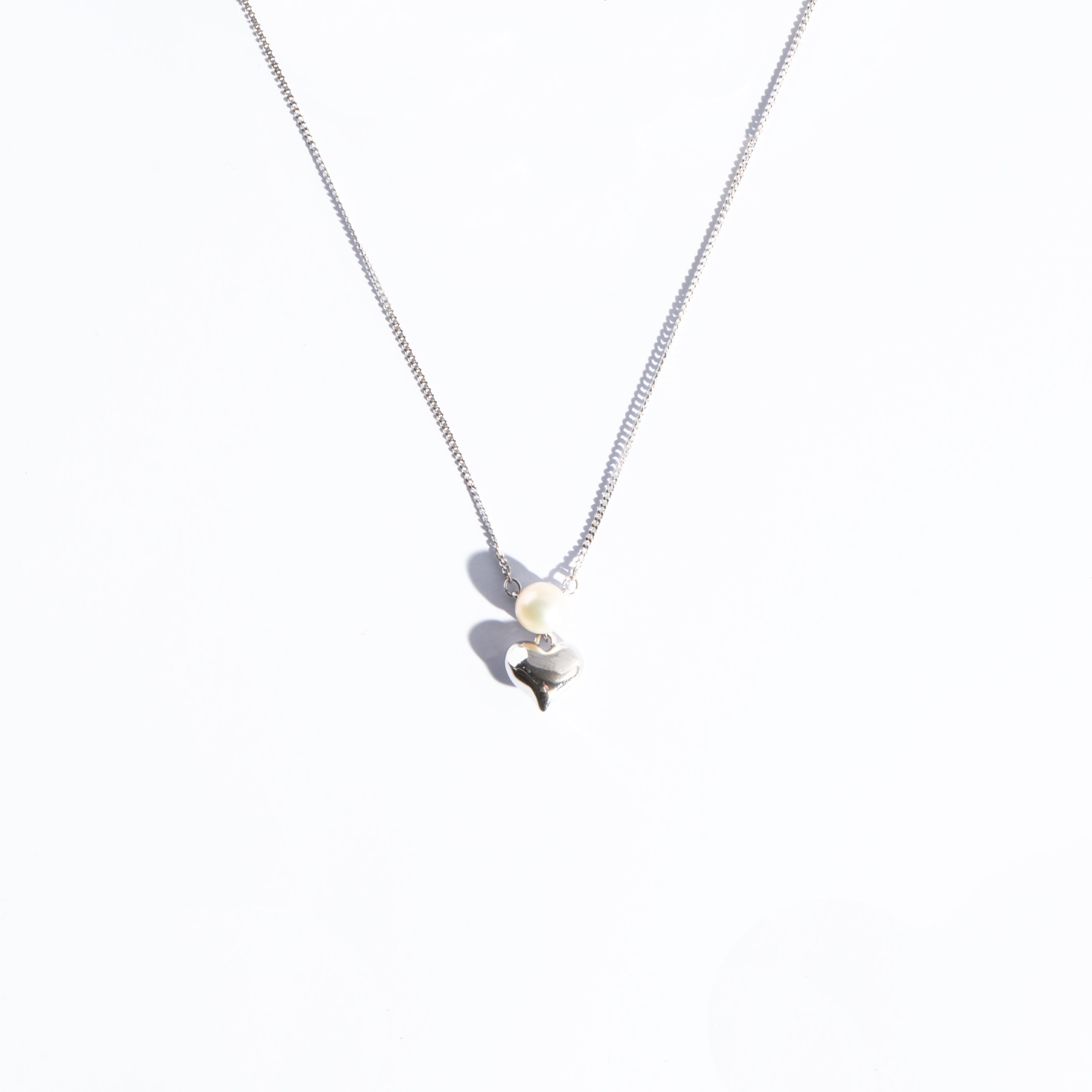 PEARL-HEART PENDANT - SILVER