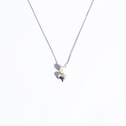 PEARL-HEART PENDANT - SILVER