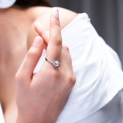 SILVER SOLITAIRE RING