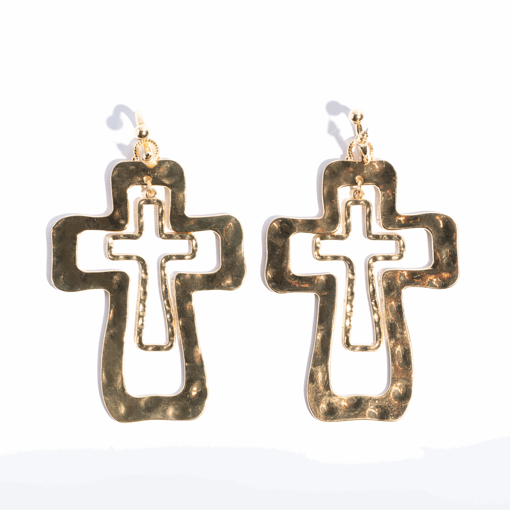 GOLDEN CROSS EARRINGS