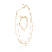 AMALGAMATED PEARL CHAIN SET