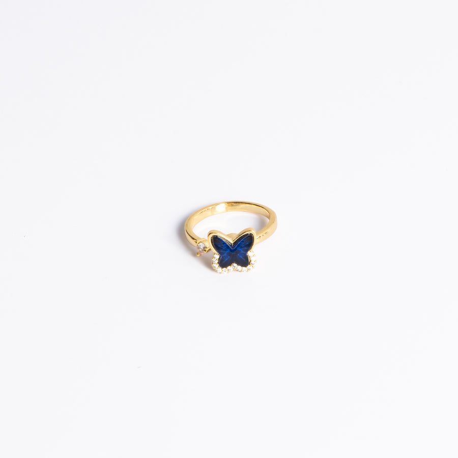 BLUE BUTTERFLY RING