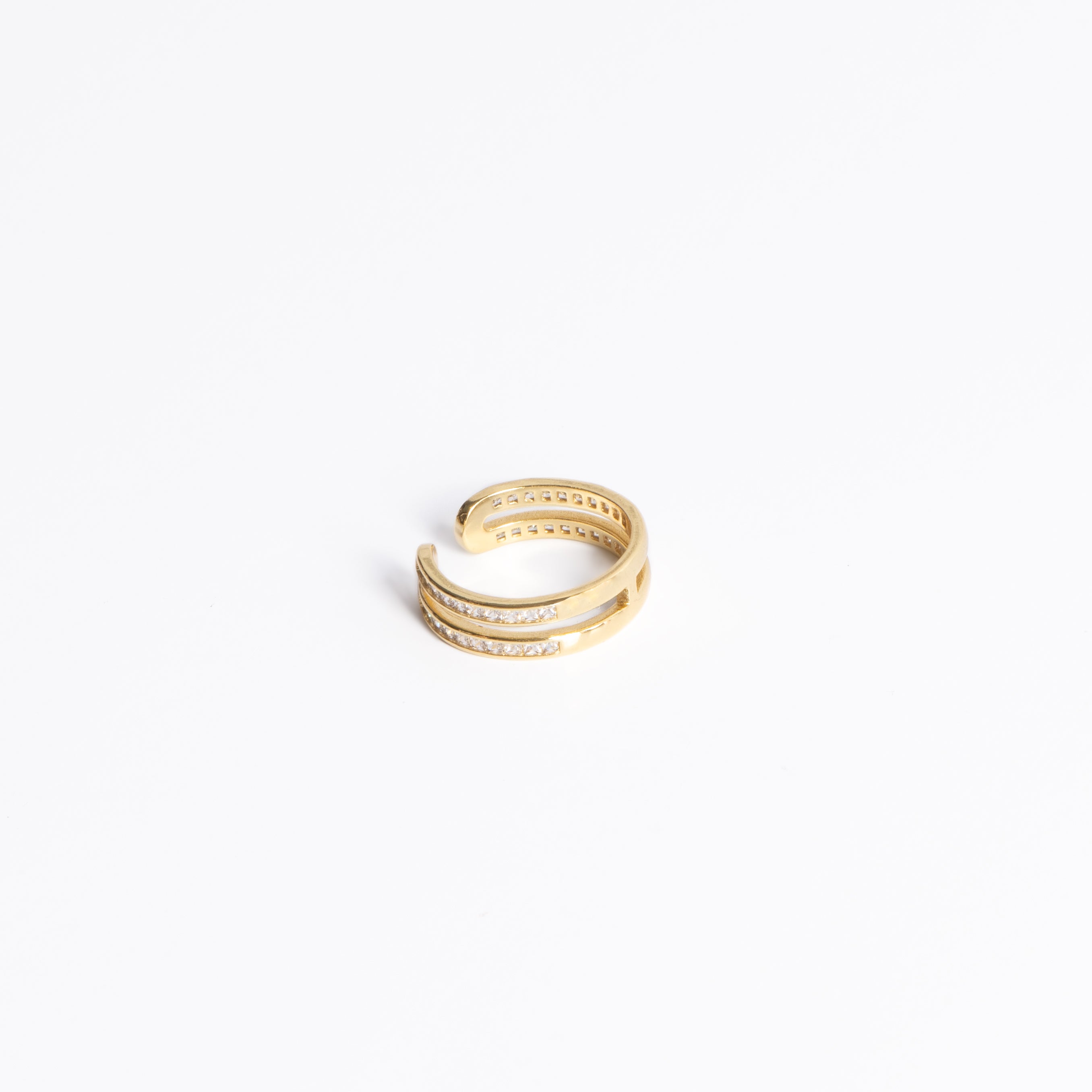 STONE PLATED GOLD RING